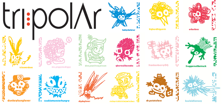 Tri-Polar T-shirt Design Company Logo & Character Designs